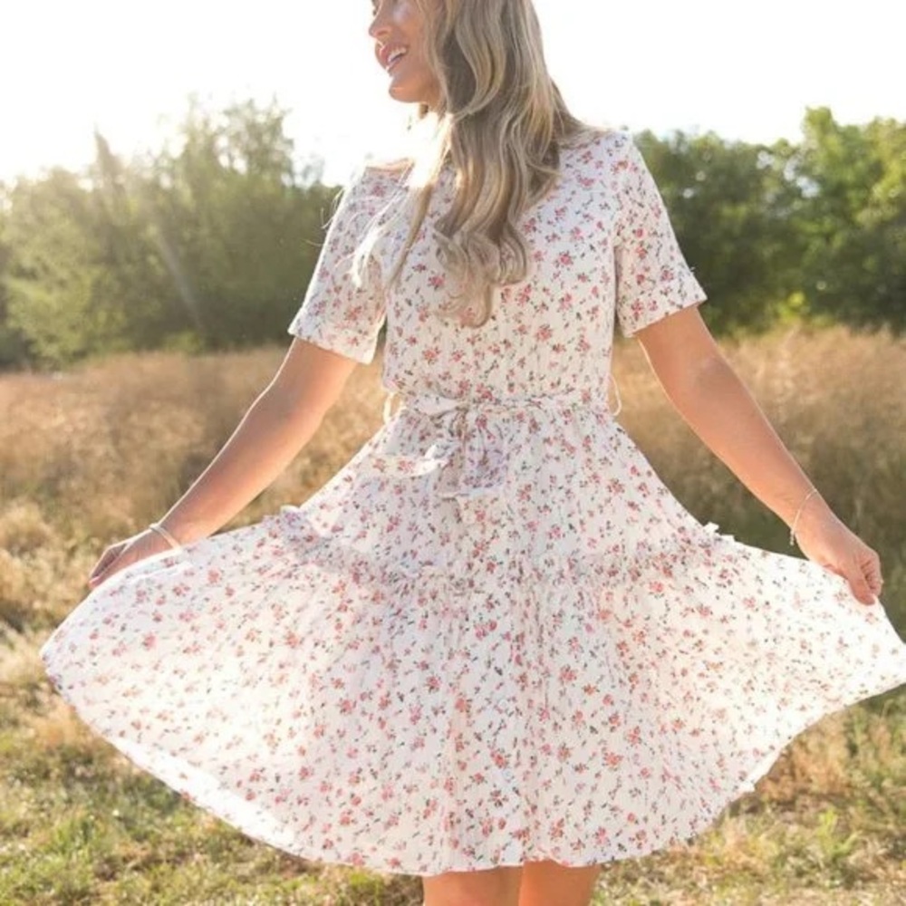 Ivy City Lola Dress, Full Skirt Shirt Dress with Ruffle Detail, Collar, XXS